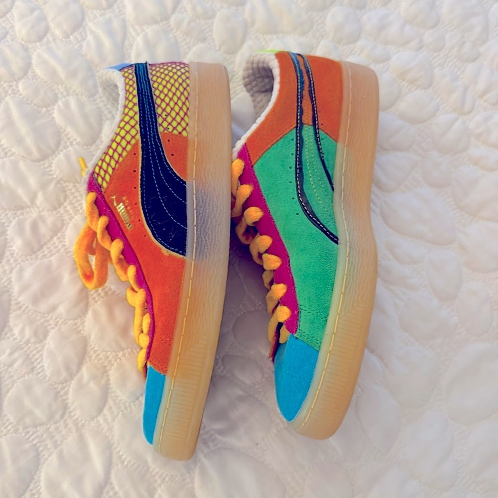 PUMA x The Hundreds Suede Classic Sneakers - Multicolor - Size 7 - Picture 7 of 8